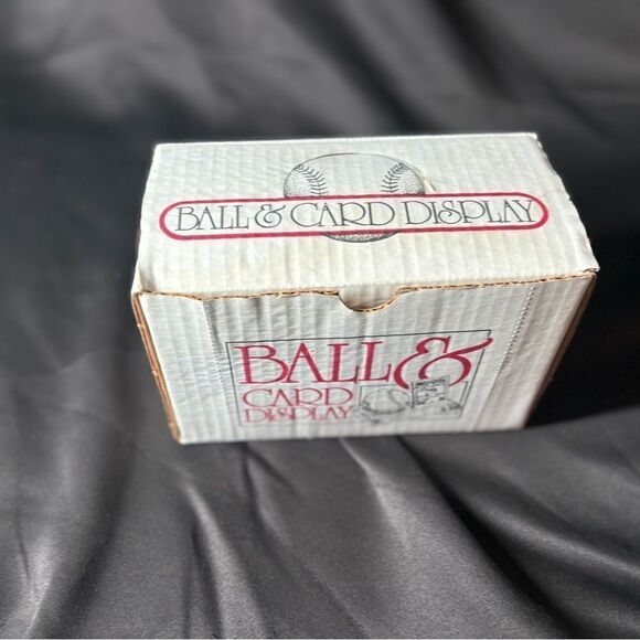 NEW Deluxe Acrylic Walnut Wood Base Baseball & Trading Card Display Holder 2 Ava - Picture 4 of 7